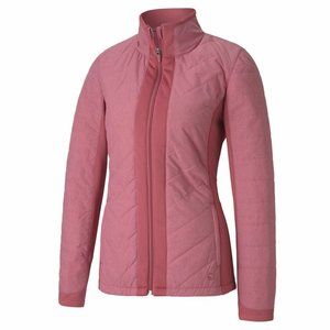 NWT Puma Women's Primaloft Golf Jacket - Rose Wine/Pink Quilted Size XL